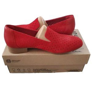 Clarks Womens Juliet Hayes Leather Perforated Loafers 9M
